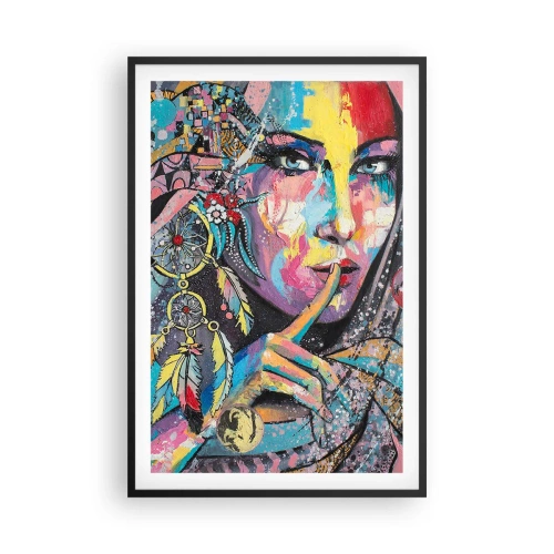 Póster en marco negro - Silencio hasta que entiendas - 61x91 cm