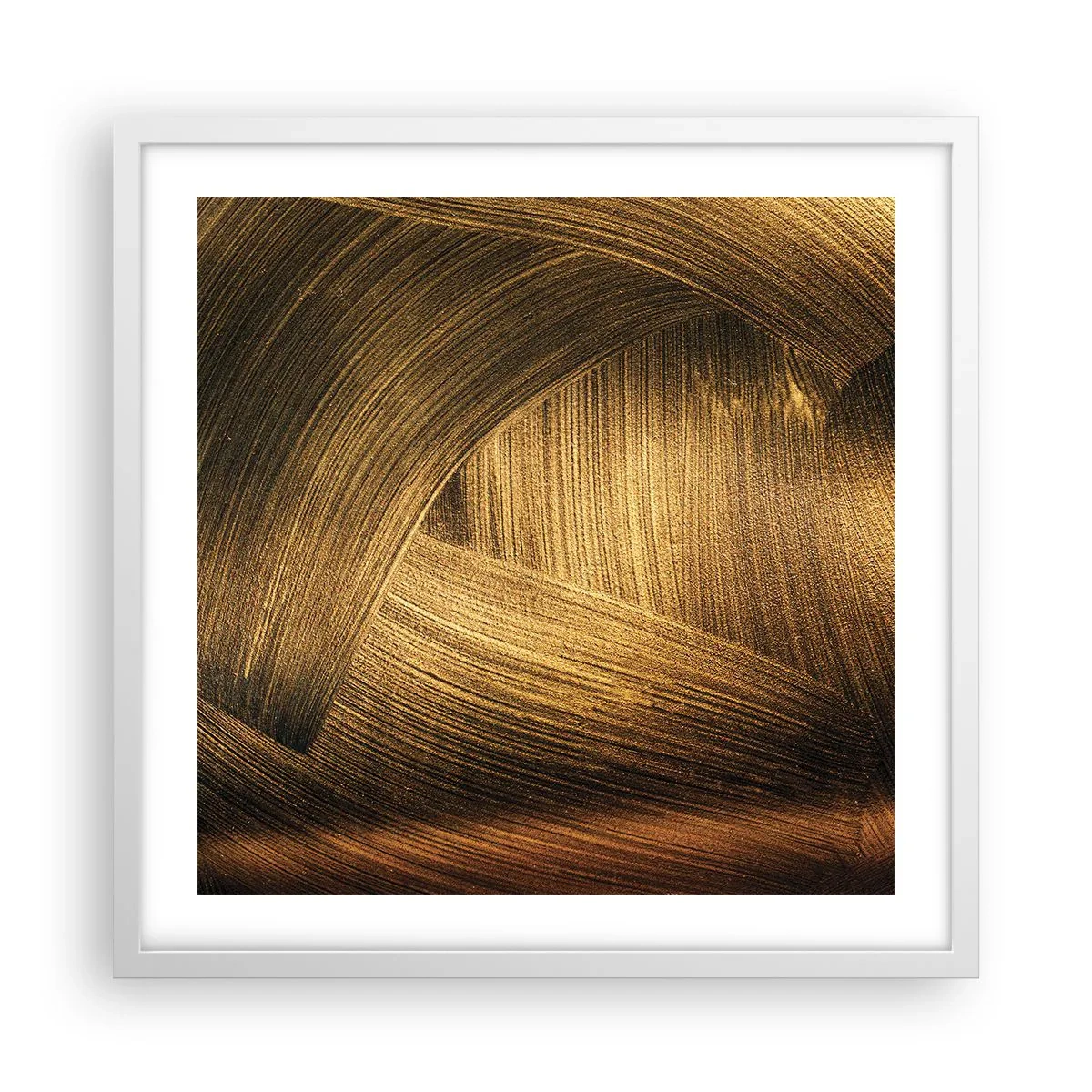 Póster en marco blanco - En un laberinto de oro - 50x50 cm