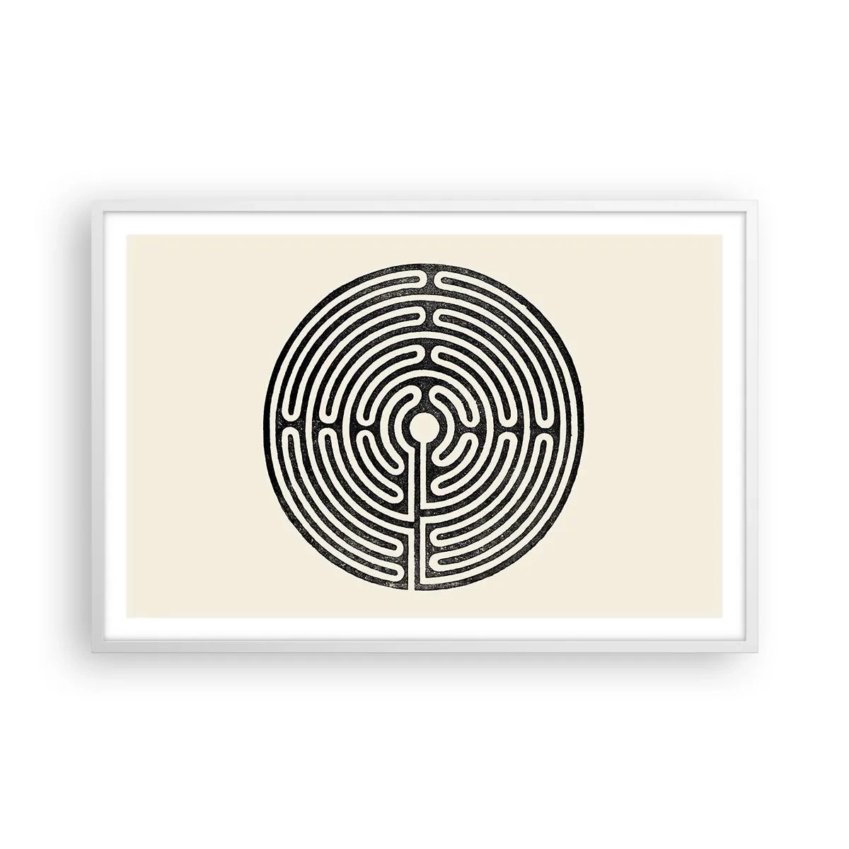 Póster en marco blanco - Orden misterioso - 91x61 cm