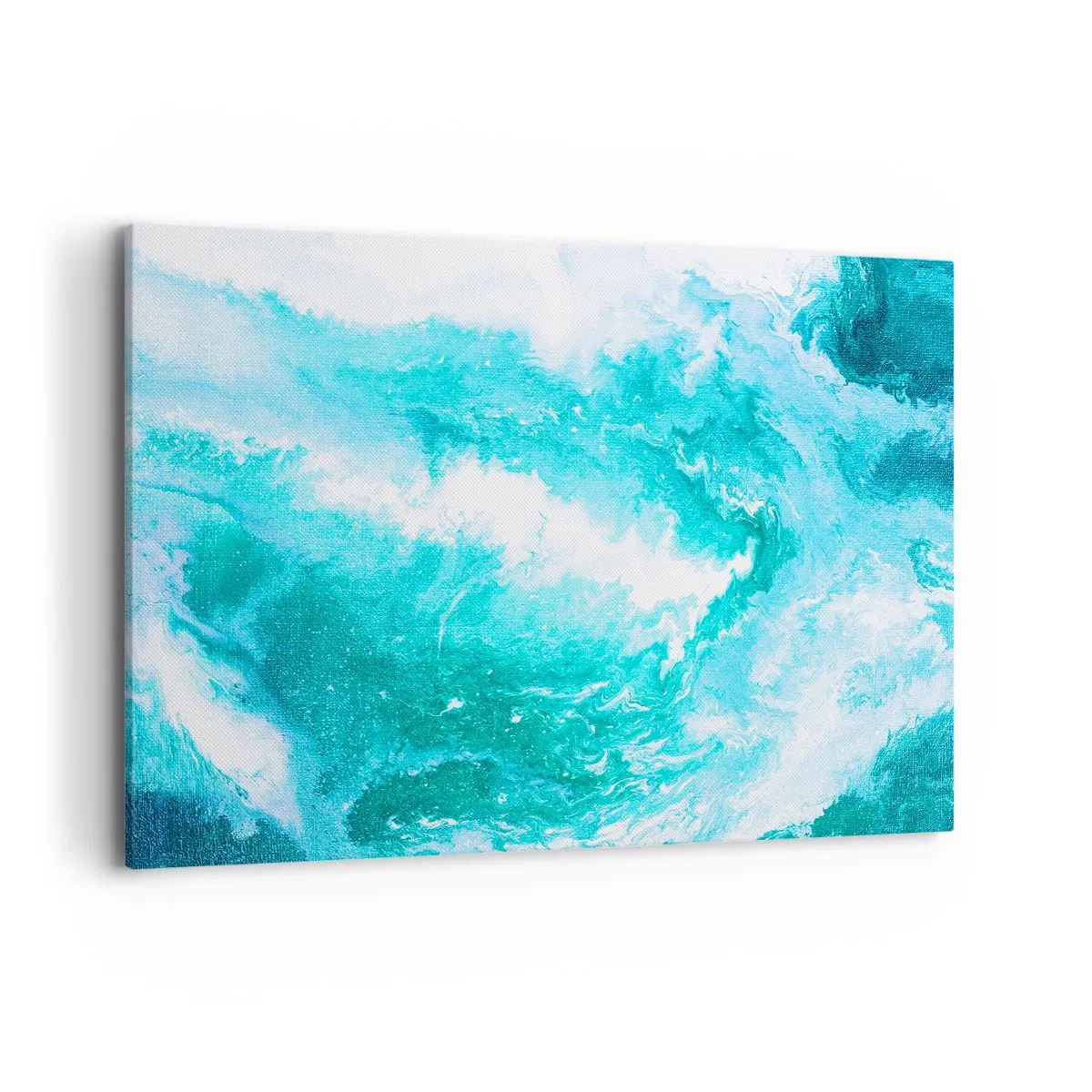 Cuadro sobre lienzo - Impresión de Imagen - Remolino abstracto en tonos azules - 120x80cm - En el núcleo del elemento - Decoración de pared moderna para salón y dormitorio ARTTOR