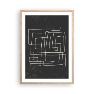 Póster en marco roble claro - No es tan sencillo - 50x70 cm