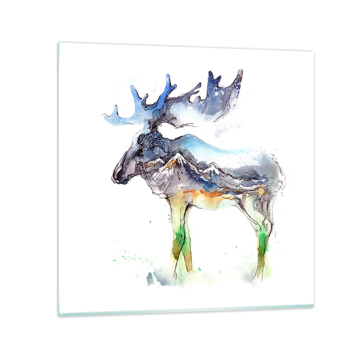Cuadro sobre vidrio - Impresiones sobre Vidrio - El héroe de un cuento de invierno - 40x40 cm