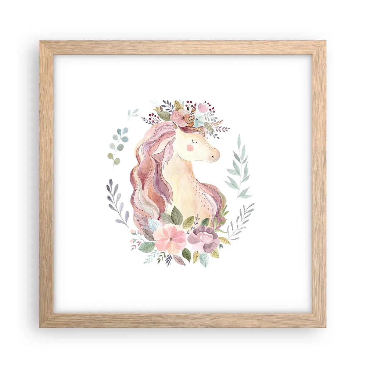 Póster en marco roble claro - Una invitación al mundo de los cuentos de hadas - 30x30 cm