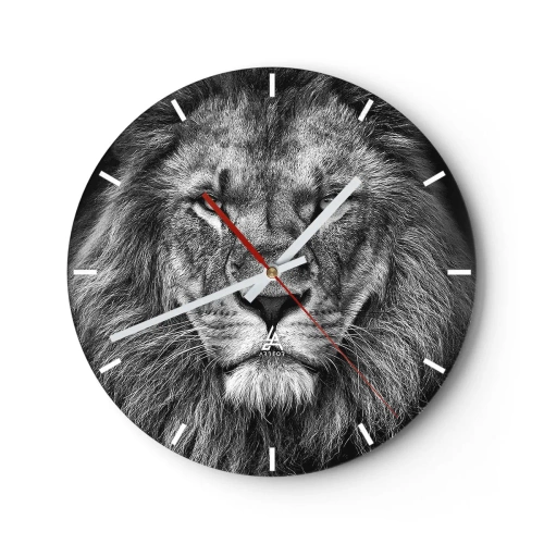 Reloj de pared - Reloj de vidrio - Con el atuendo de la coronación - 40x40 cm