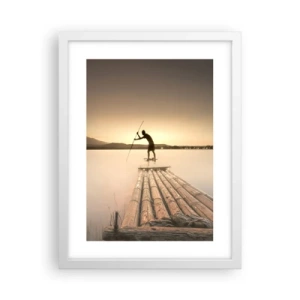 Póster en marco blanco - Antes del descanso - 30x40 cm