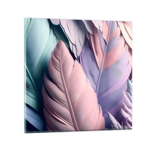 Cuadro sobre vidrio - Impresiones sobre Vidrio - Pájaro chic - 40x40 cm