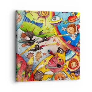 Cuadro sobre lienzo - Impresión de Imagen - Una gran aventura cósmica - 30x30 cm