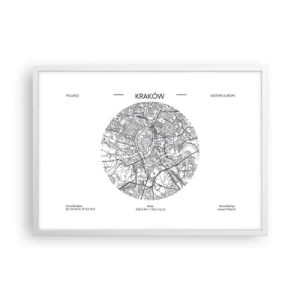 Póster en marco blanco - Anatomía de Cracovia - 70x50 cm