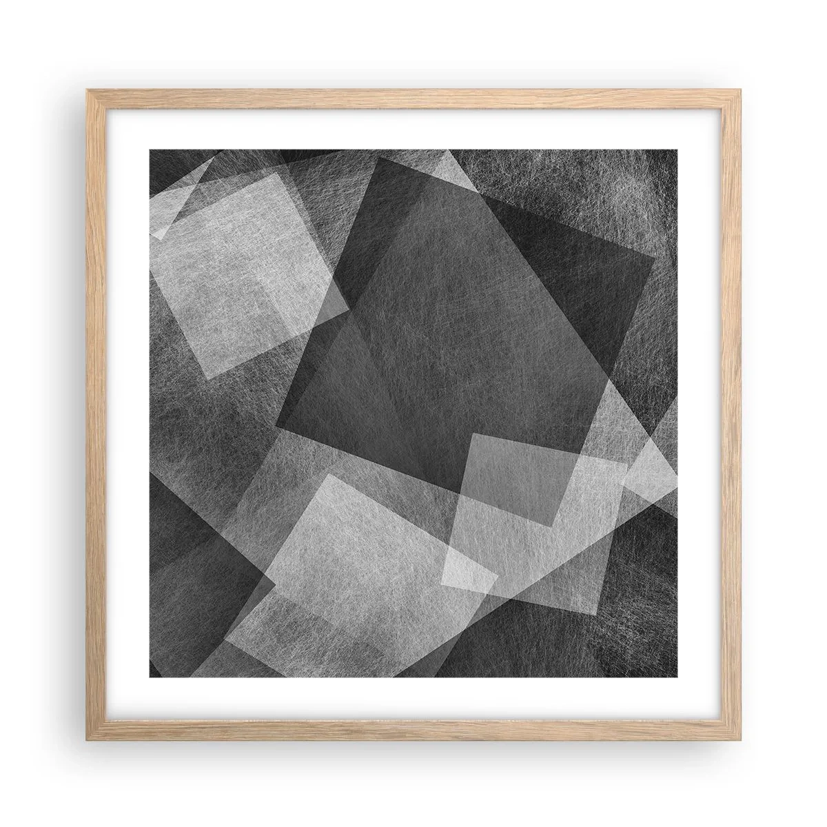 Póster en marco roble claro - Un símbolo eterno de permanencia y orden - 50x50 cm