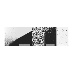 Muestra de fotomural autoadhesivo Deluxe Sticker - Cada vez más rápido, cada vez más alto - Abstracción, Gráficos, En blanco y negro - 100x30 cm