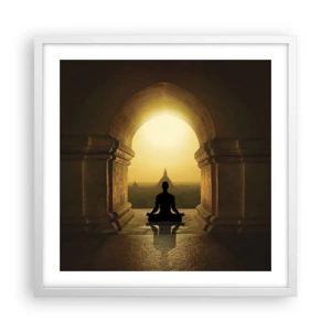 Póster en marco blanco - Armonía total - 50x50 cm