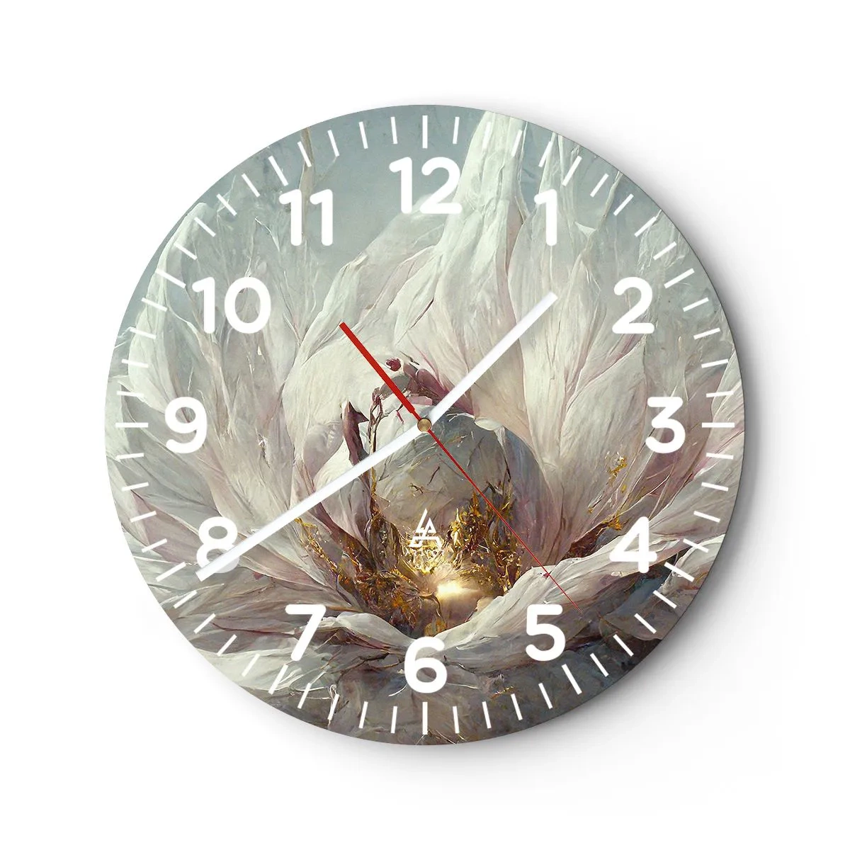 Reloj de pared - Reloj de vidrio - Florece una vez cada cien años - 40x40 cm