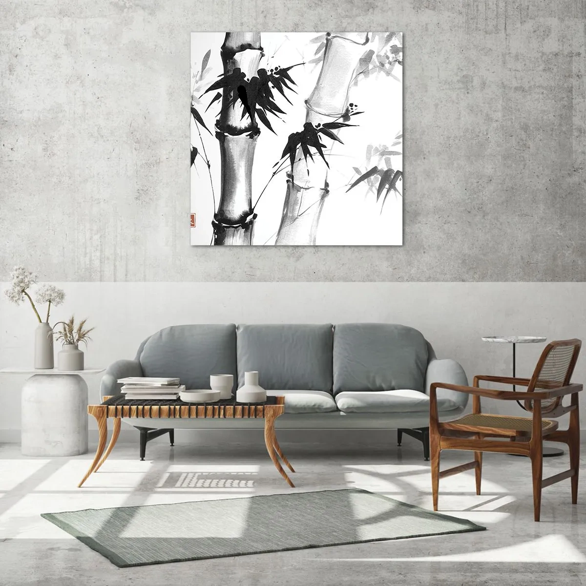 Cuadro sobre vidrio - Impresiones sobre Vidrio - Primer plano de Oriente - 70x70 cm