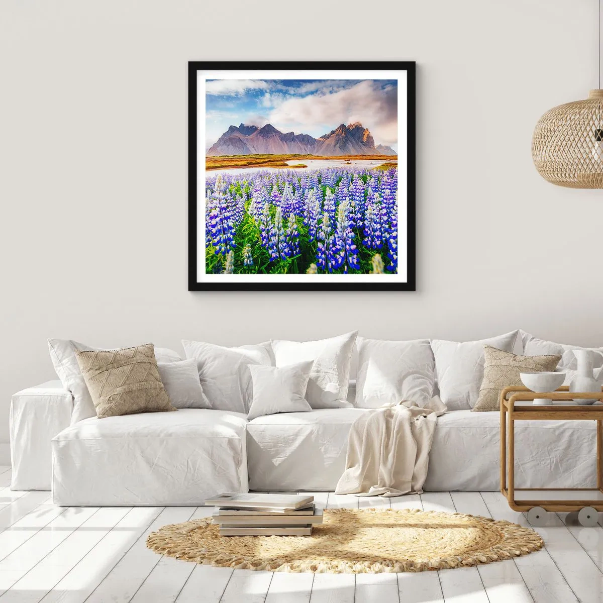 Póster en marco negro - La fuerza y la severidad junto a la dulzura - 40x40 cm