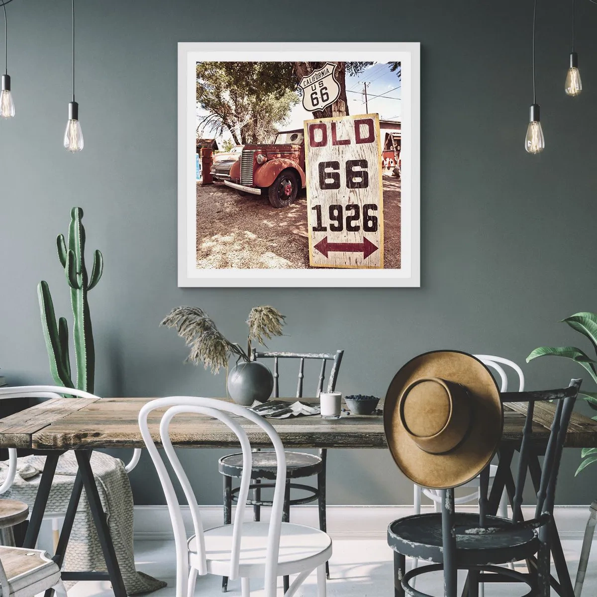 Póster en marco blanco - Una leyenda de la América profunda - 60x60 cm