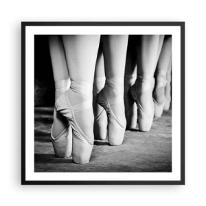 Póster en marco negro - En conjunto y al unísono - 60x60 cm