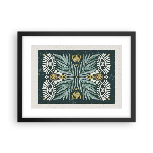 Póster en marco negro - Como un recorte folclórico - 40x30 cm