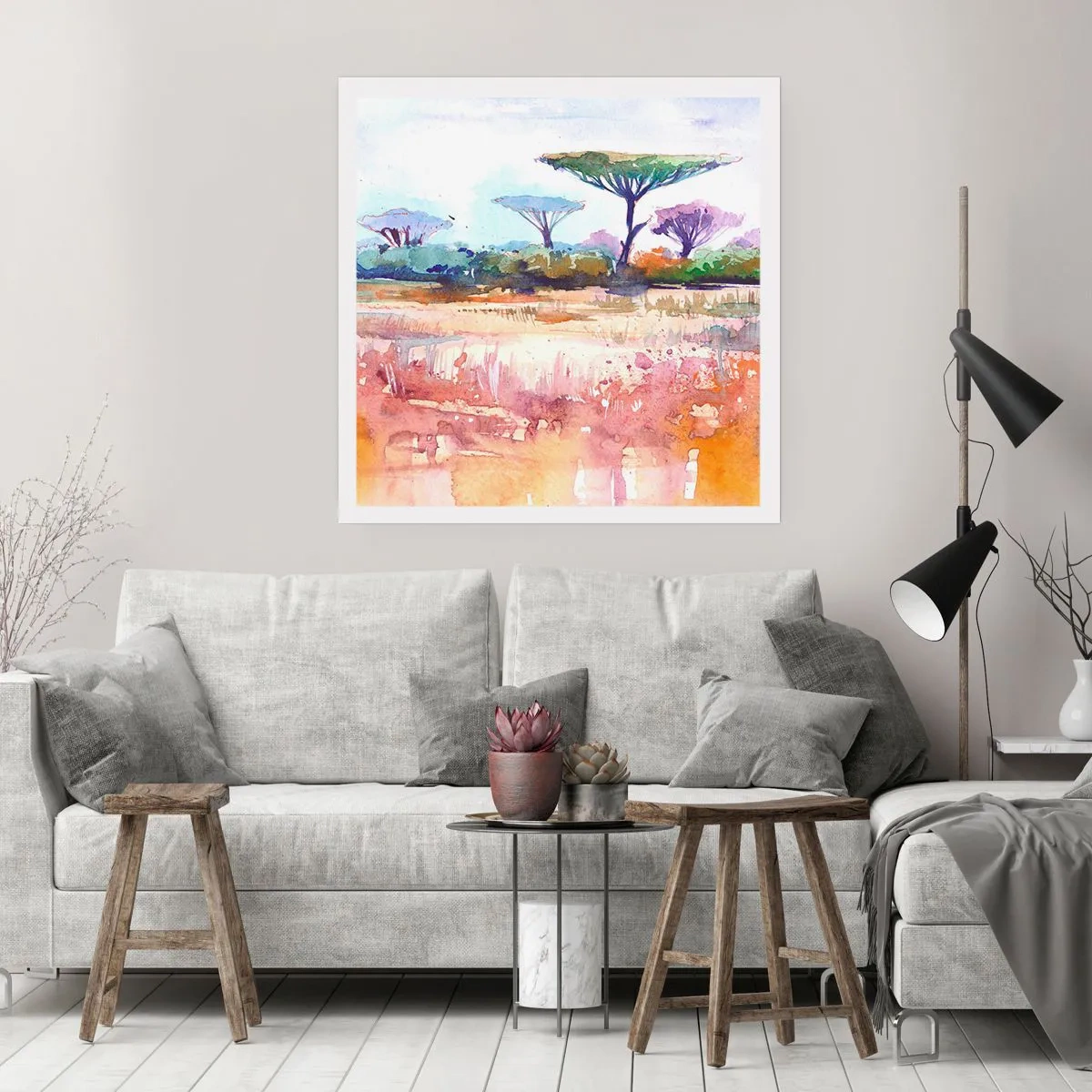 Póster - Colores de la sabana - 40x40 cm