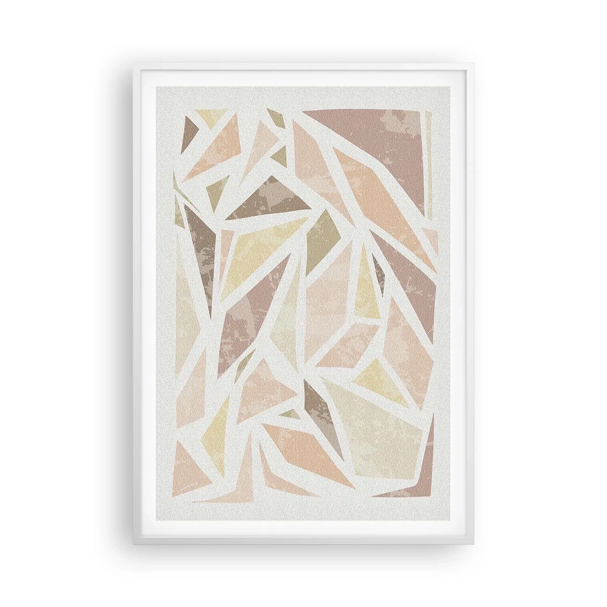 Póster en marco blanco - Composición de vidrieras - 70x100 cm