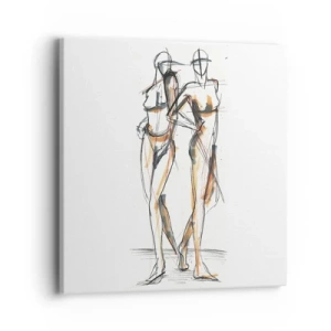 Cuadro sobre lienzo - Impresión de Imagen - Un estudio sobre el encanto - 40x40 cm