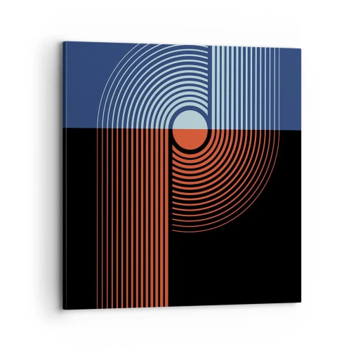 Cuadro sobre lienzo - Impresión de Imagen - En un abrazo geométrico - 70x70 cm