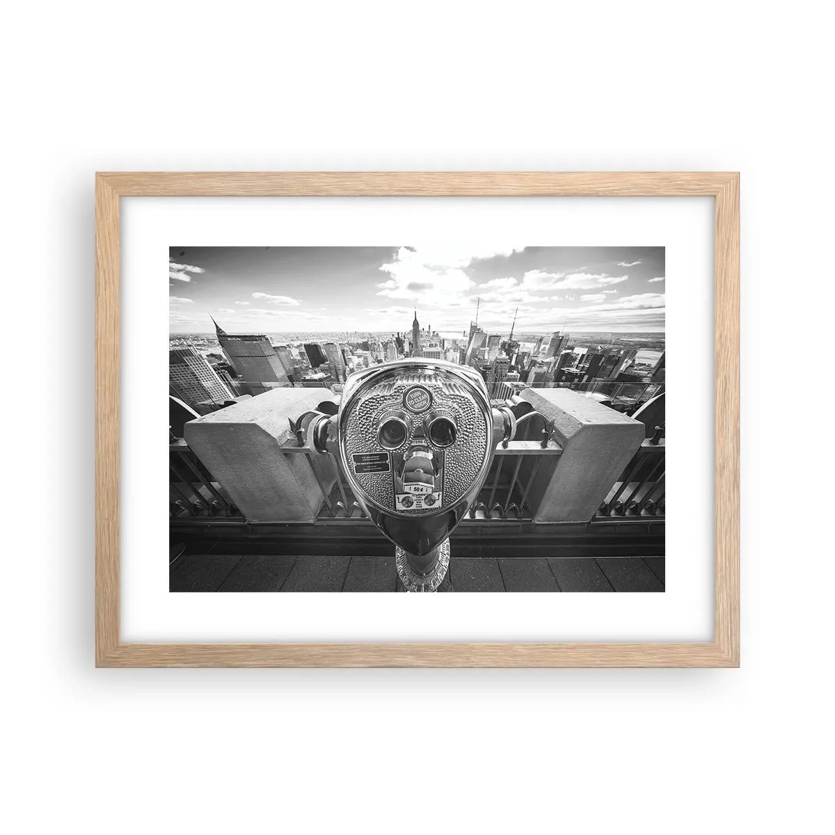 Póster en marco roble claro - Sobre la ciudad - 40x30 cm