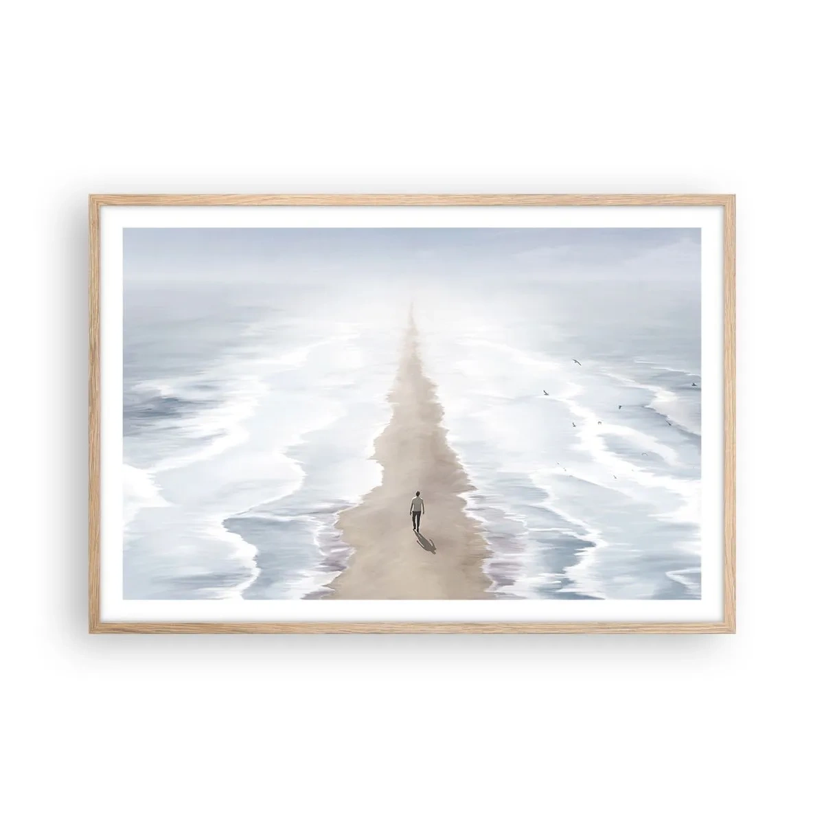 Póster en marco roble claro - Un futuro brillante - 91x61 cm