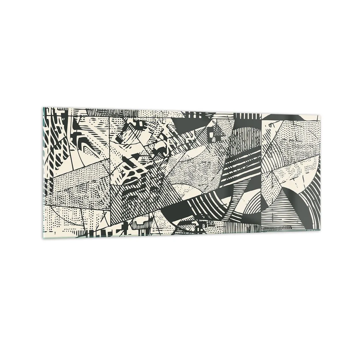 Cuadro sobre vidrio - Impresiones sobre Vidrio - La dinámica del presente - 100x40 cm