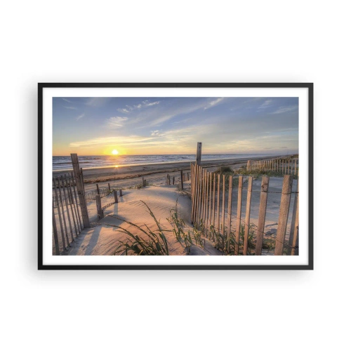 Póster en marco negro - El resplandor y la sombra del viento - 91x61 cm