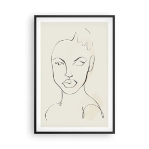 Póster en marco negro - Un esbozo de sensualidad - 61x91 cm