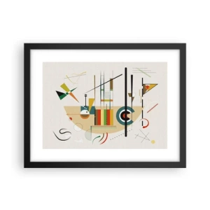 Póster en marco negro - Y el mundo ríe - 40x30 cm