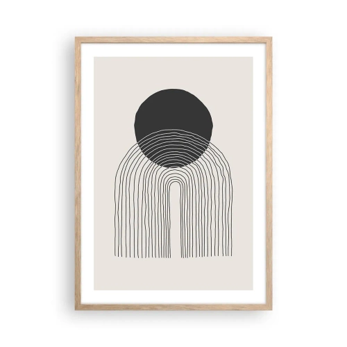 Póster en marco roble claro - Temblor y certeza - 50x70 cm