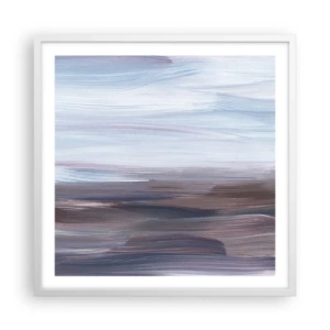 Póster en marco blanco - Elementos: agua - 60x60 cm