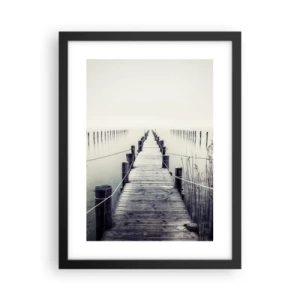 Póster en marco negro - Sumergirse en la paz - 30x40 cm