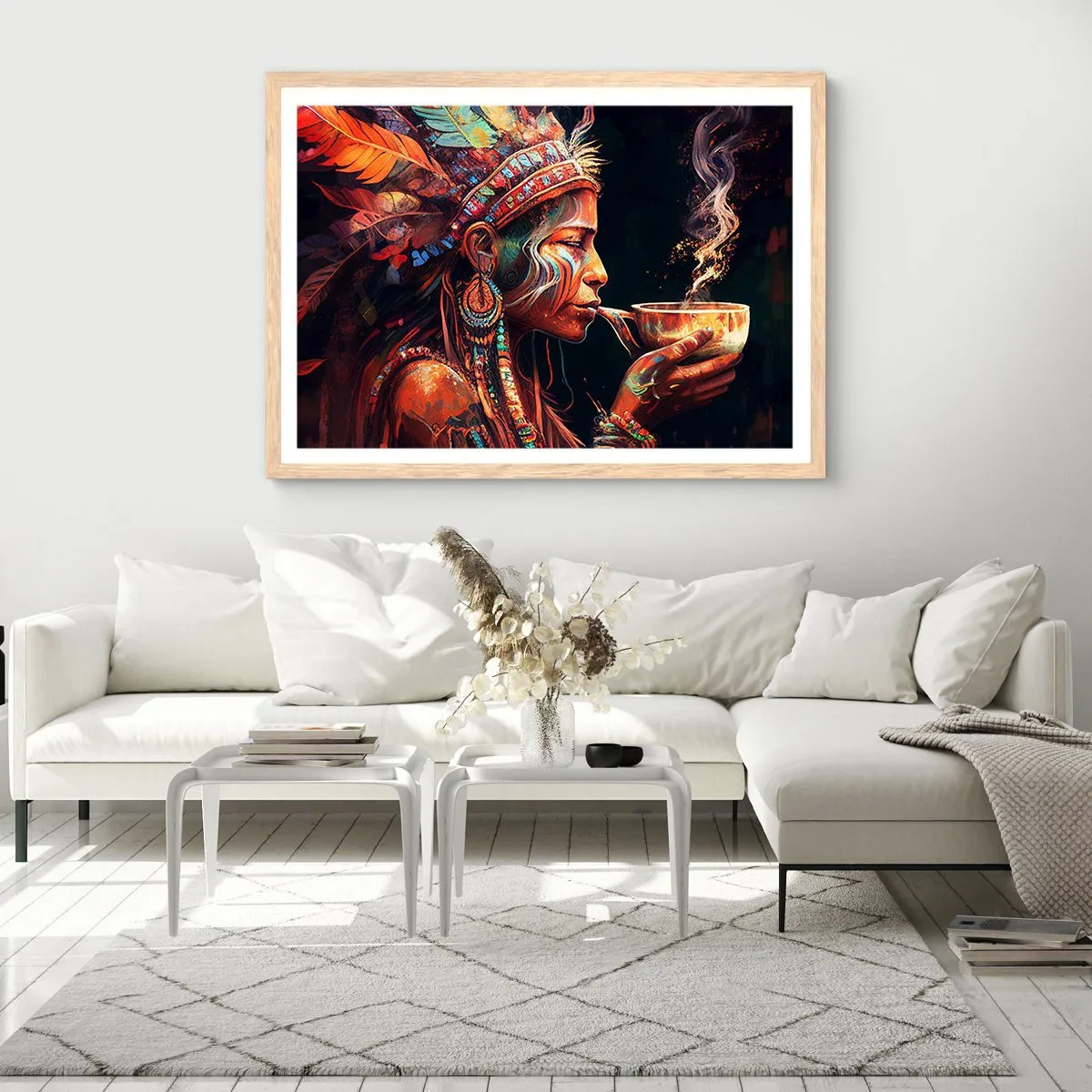 Póster en marco roble claro - Un ritual mágico - 70x50 cm