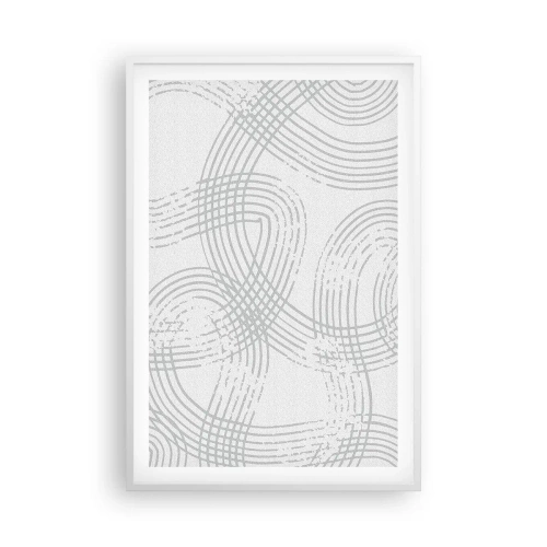 Póster en marco blanco - No hay camino recto - 61x91 cm