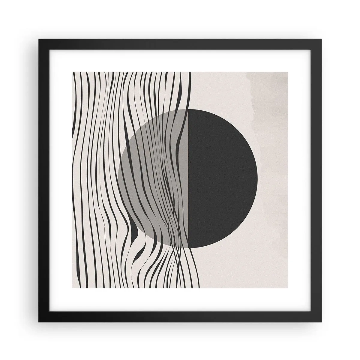 Póster en marco negro - Media composición - 40x40 cm