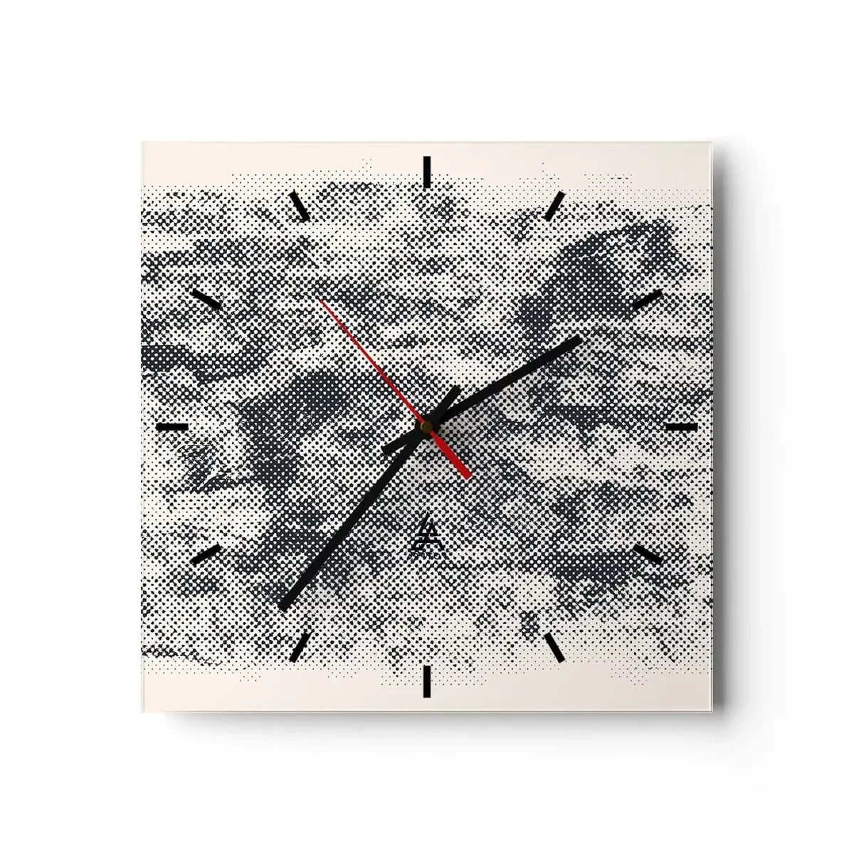 Reloj de pared - Reloj de vidrio - Composición brumosa - 40x40 cm