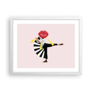 Póster en marco blanco - Arte pop surrealista - 50x40 cm