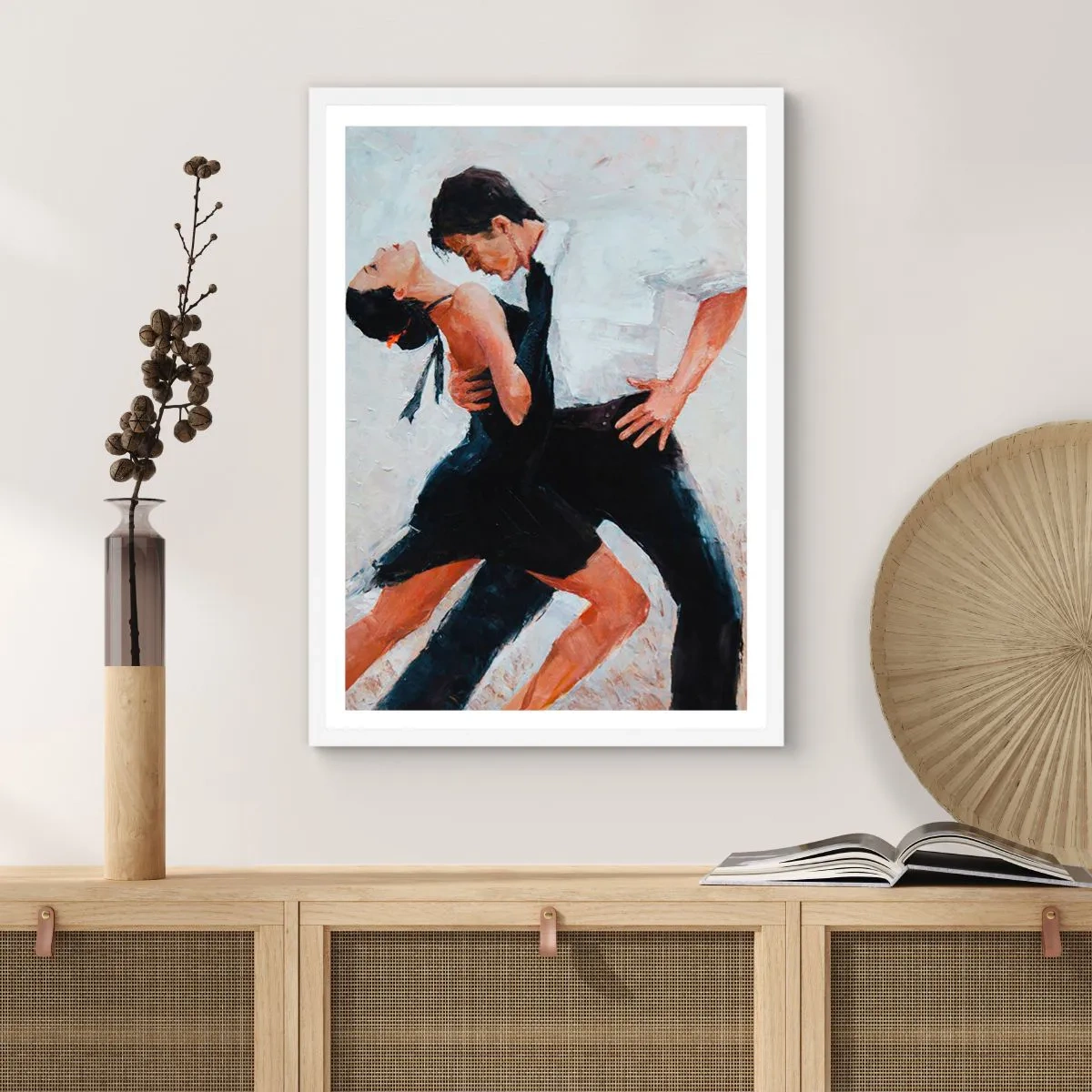 Póster en marco blanco - El tango de mis sueños - 30x40 cm