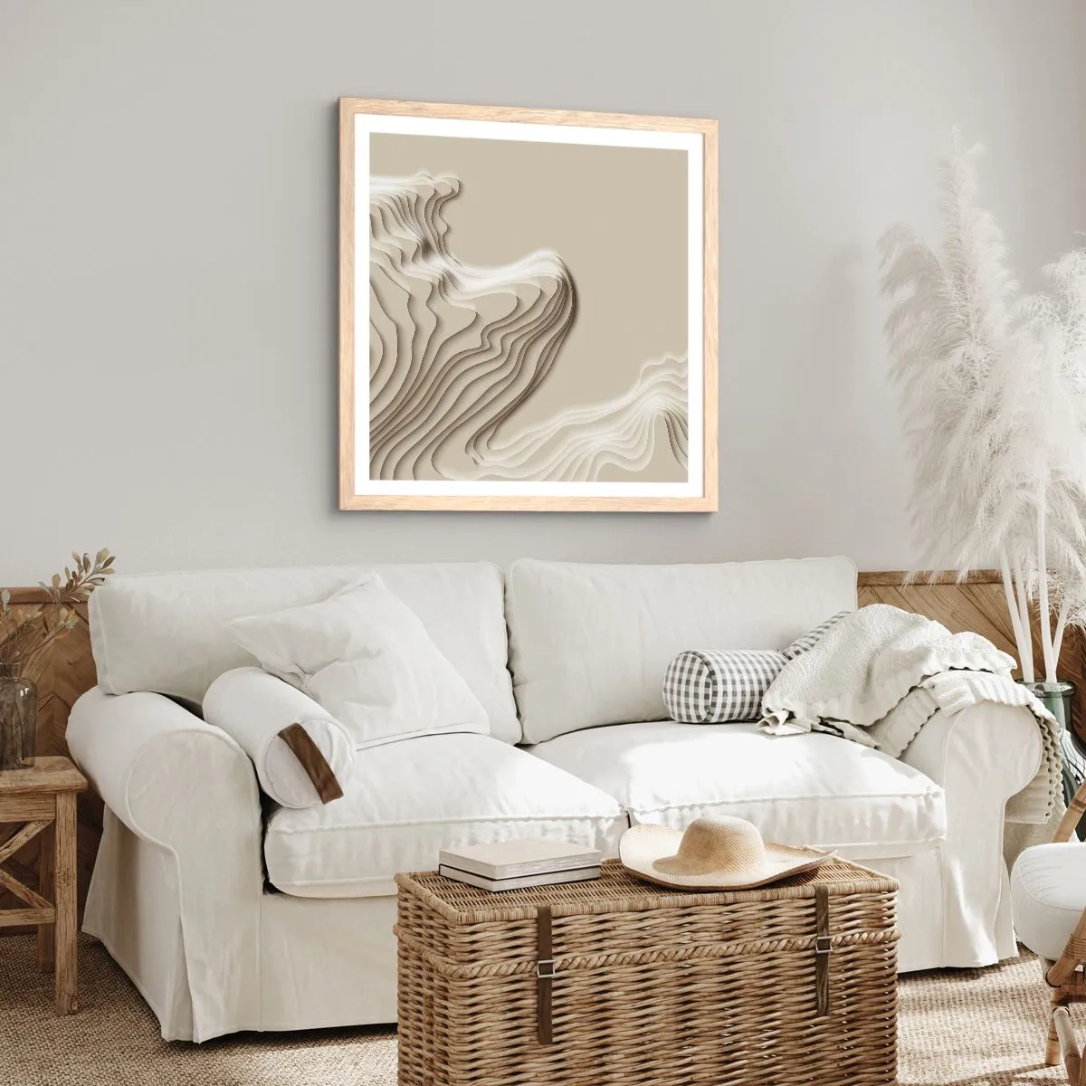 Póster en marco roble claro - Topografía del arte - 40x40 cm