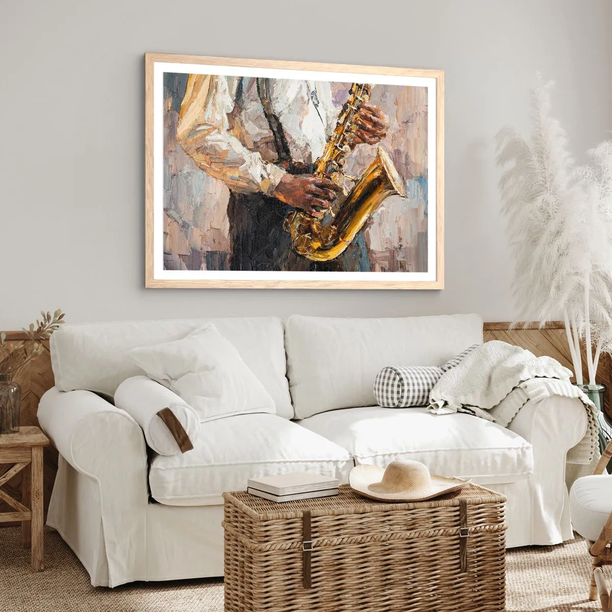 Póster en marco roble claro - Llegó el momento del solo - 50x40 cm