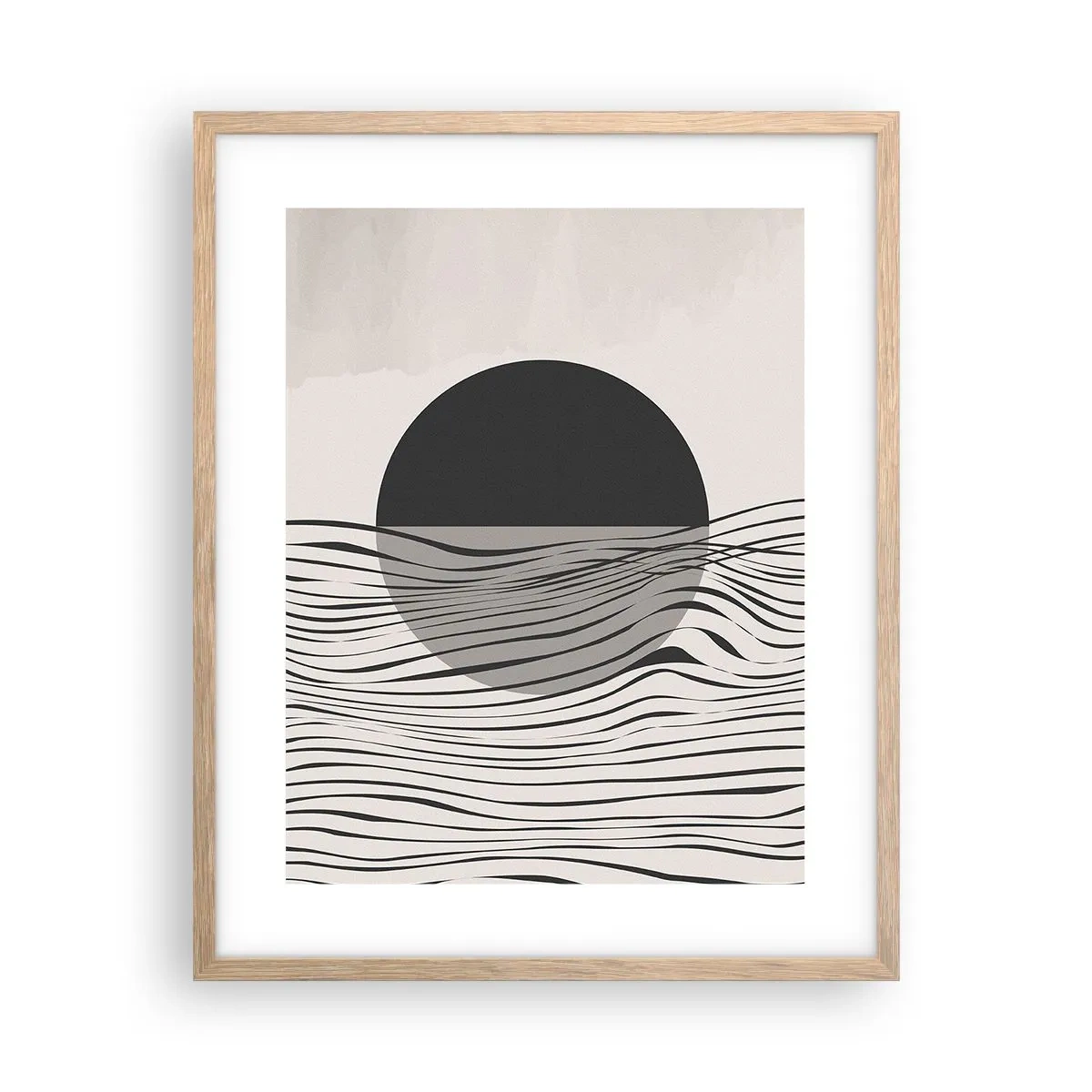 Póster en marco roble claro - Media composición - 40x50 cm