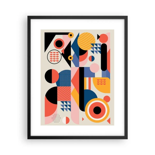 Póster en marco negro - Composición: juegos - 40x50 cm