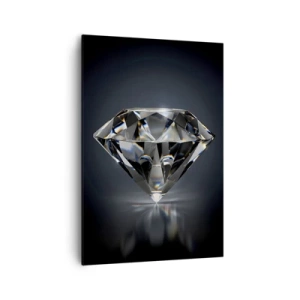 Cuadro sobre lienzo - Impresión de Imagen - Una interpretación artística de un diamante sobre un fondo oscuro. - 70x100cm - Riqueza y belleza - Decoración de pared moderna para salón y dormitorio ARTTOR