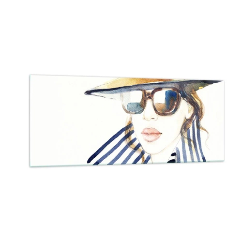 Cuadro sobre vidrio - Impresiones sobre Vidrio - ¡Florida le da la bienvenida! - 100x40 cm