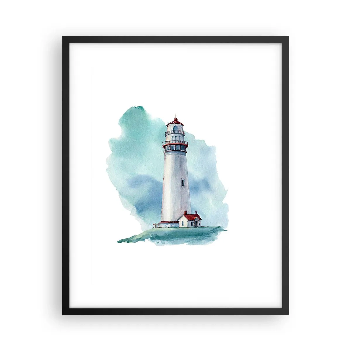 Póster en marco negro - Gentil hermana del azul - 40x50 cm