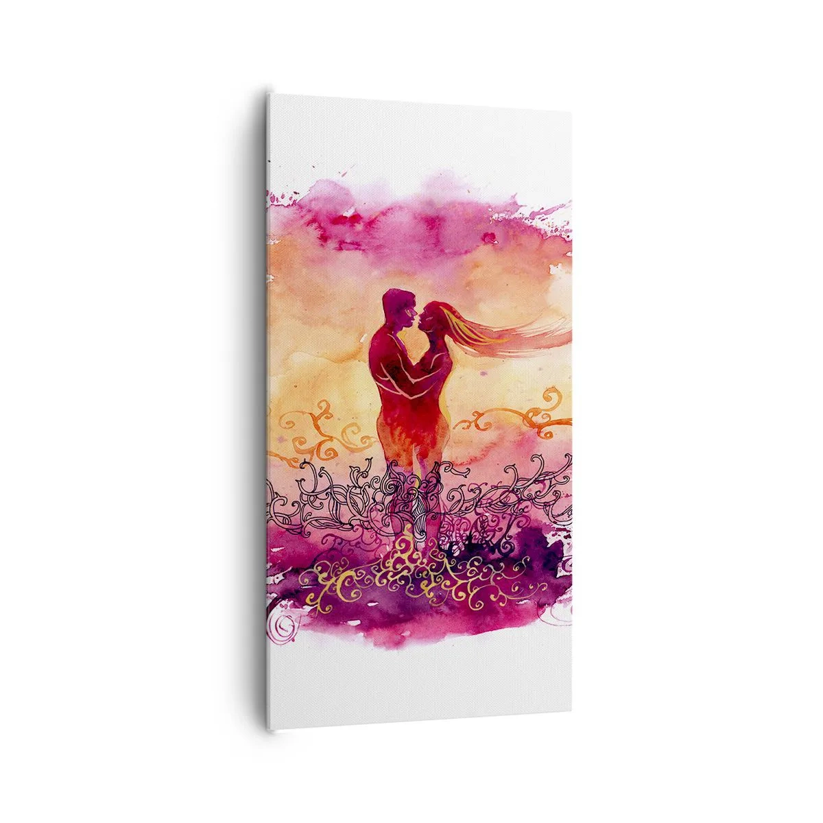 Cuadro sobre lienzo - Impresión de Imagen - ¡Un solo corazón! Necesito tan poco para ser feliz… - 65x120 cm