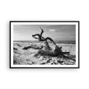 Póster en marco negro - Escultura marina - 91x61 cm