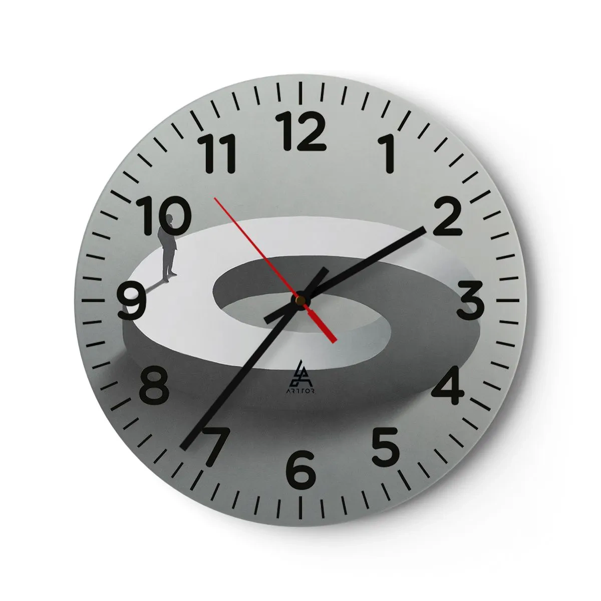 Reloj de pared - Reloj de vidrio - Ser sabio no es una labor sencilla - 40x40 cm
